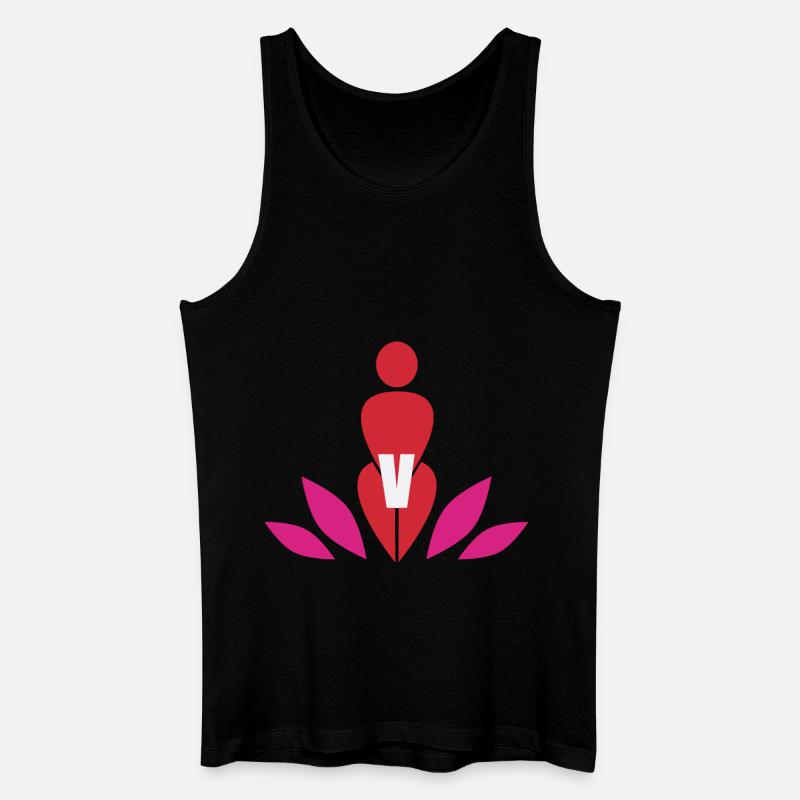 obr Blume - Männer Bio Tank Top - Schwarz