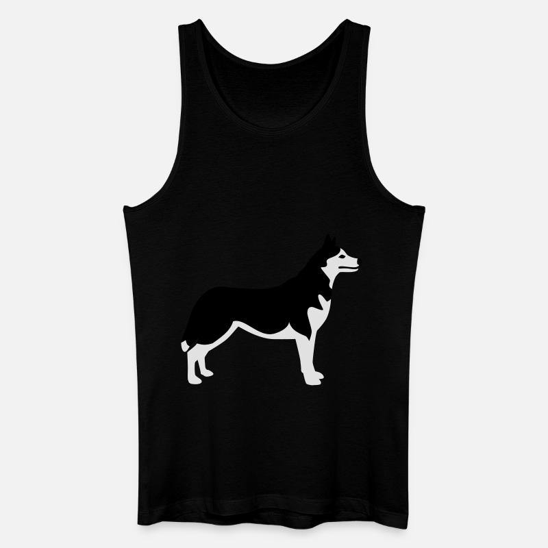 Husky - Männer Bio Tank Top - Schwarz