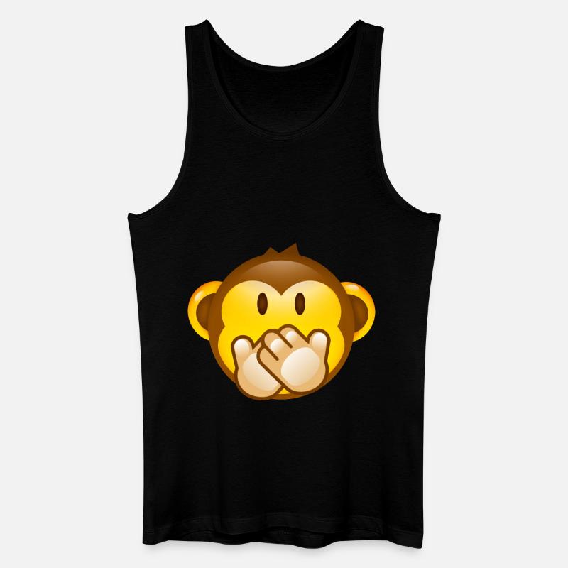 Smiley Monkey -No Saying- - Männer Bio Tank Top - Schwarz