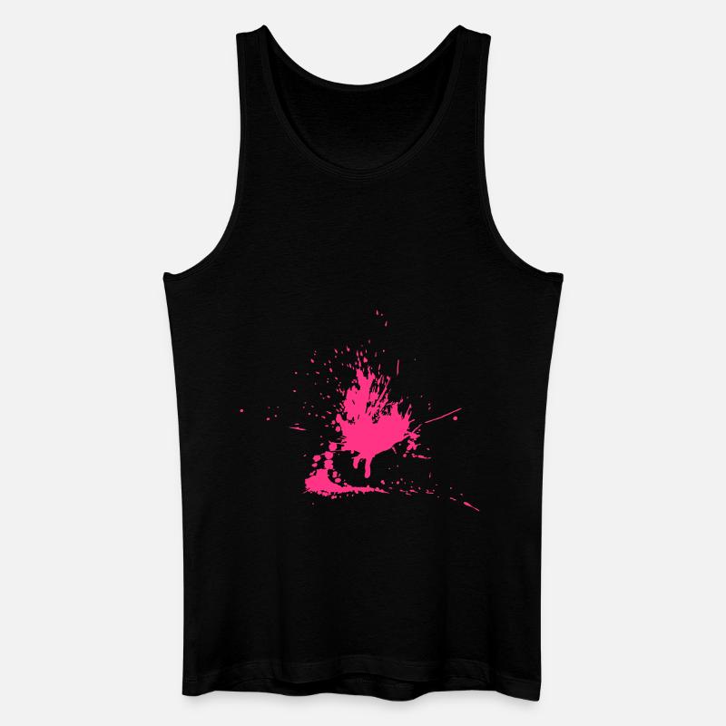 Farbklecks - Männer Bio Tank Top - Schwarz