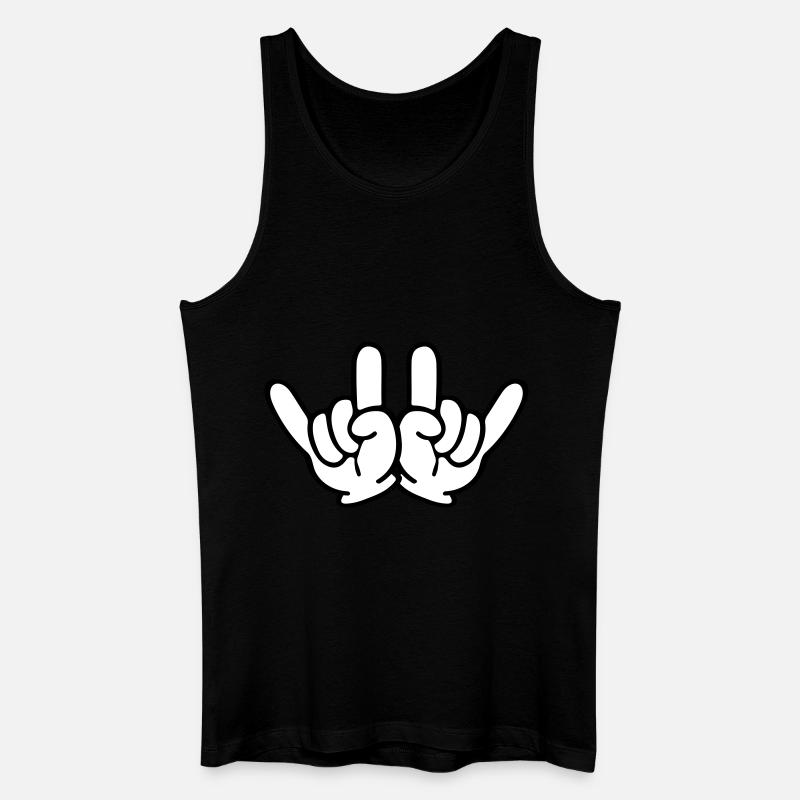 hand comic party signs - Männer Bio Tank Top - Schwarz