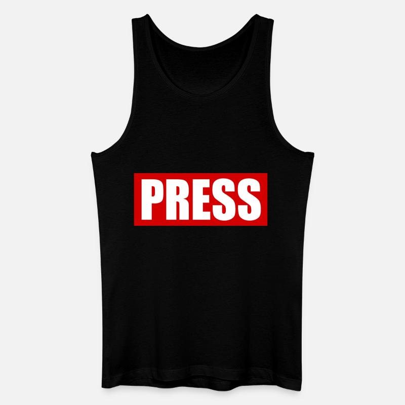 Press - Männer Bio Tank Top - Schwarz
