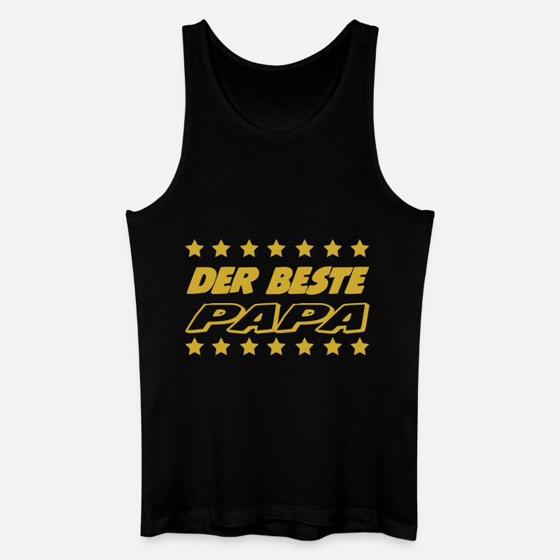 DER BESTE PAPA - Männer Bio Tank Top - Schwarz