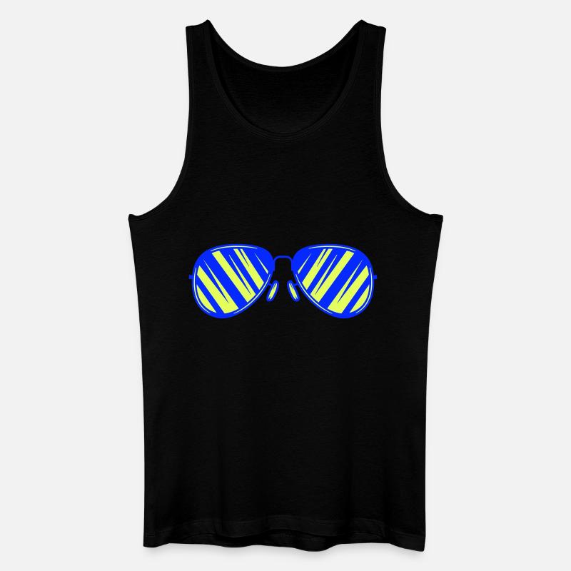 sonnenbrille - Männer Bio Tank Top - Schwarz