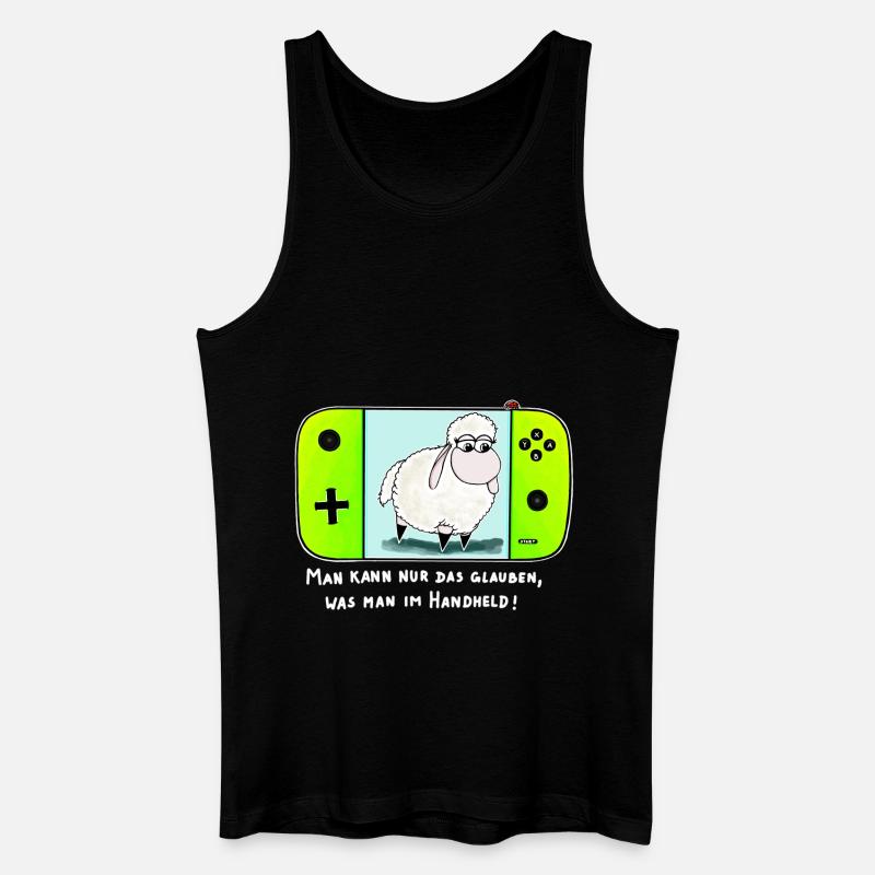 Wolly Sheepling der Handheld - Männer Bio Tank Top - Schwarz