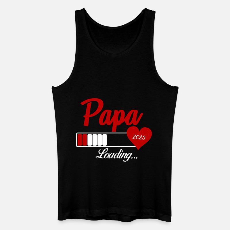 papa loading 2025 - Männer Bio Tank Top - Schwarz