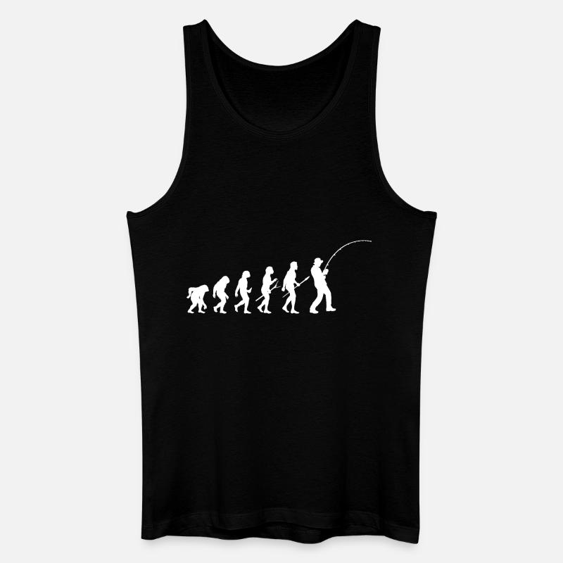 Angler Evolution Angeln - Männer Bio Tank Top - Schwarz