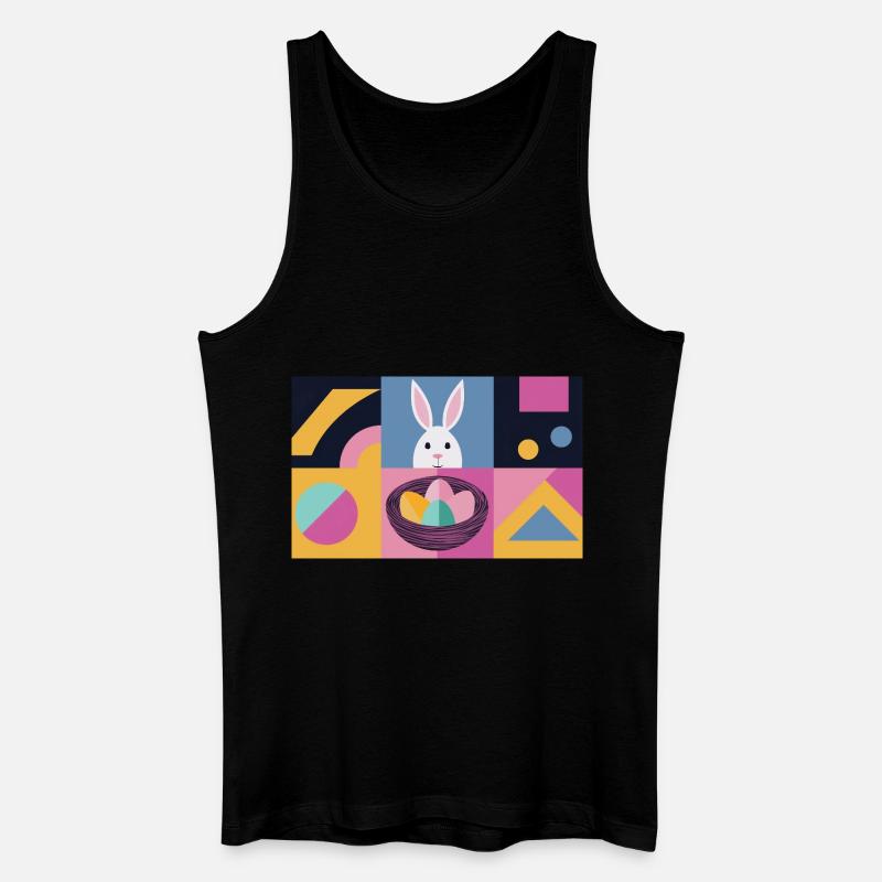 Osterhase No.04 - Männer Bio Tank Top - Schwarz