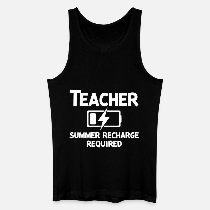 Teacher Summer Recharge Required - Men’s Organic Tank Top - black