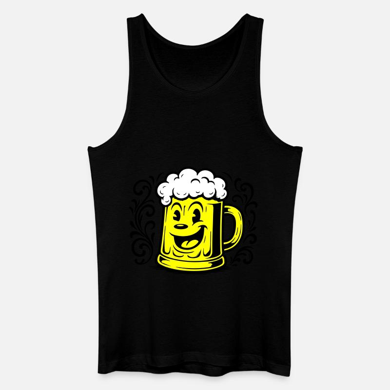 Bier Lustig Comic - Männer Bio Tank Top - Schwarz