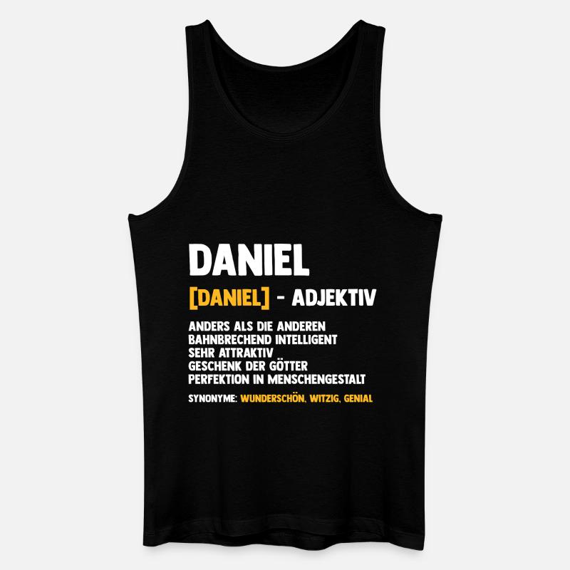 Daniel - Männer Bio Tank Top - Schwarz