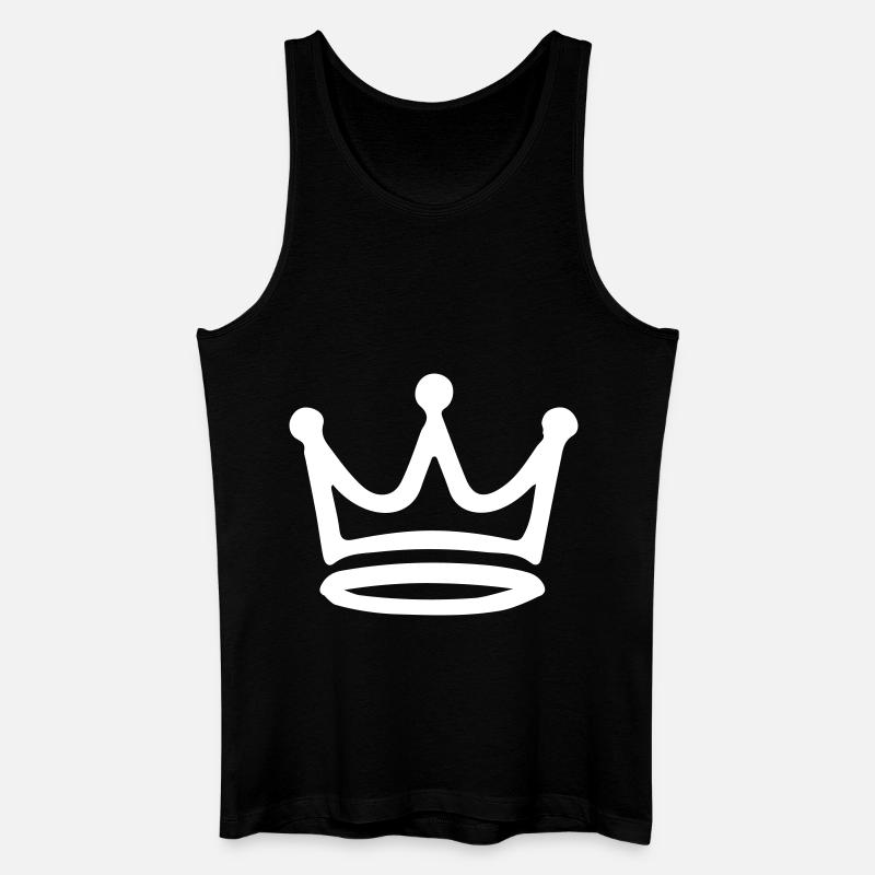 Krone Symbol - Männer Bio Tank Top - Schwarz