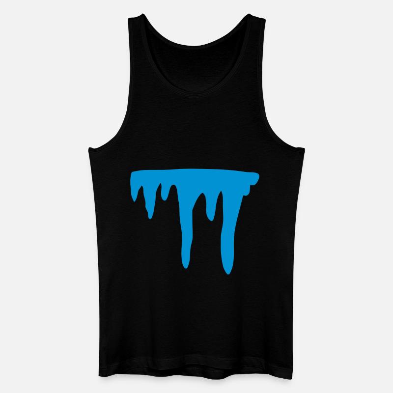 Eiszapfen - line - Männer Bio Tank Top - Schwarz