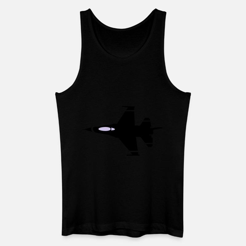 kampfjet - Männer Bio Tank Top - Schwarz