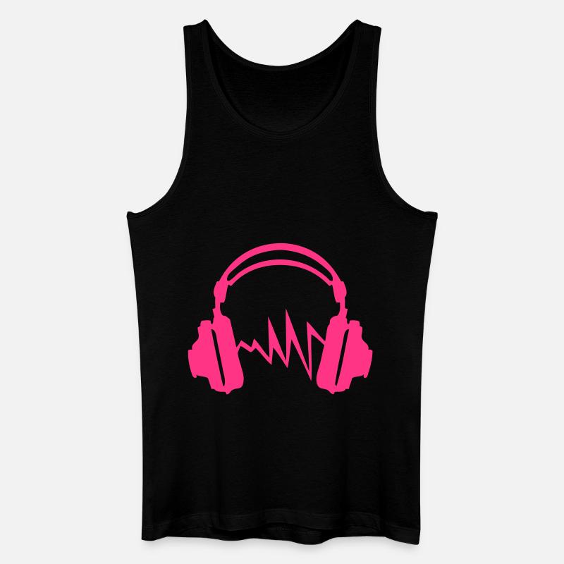 Equalizer Audio-Musik-Kopfhörer DJ zik20 - Männer Bio Tank Top - Schwarz