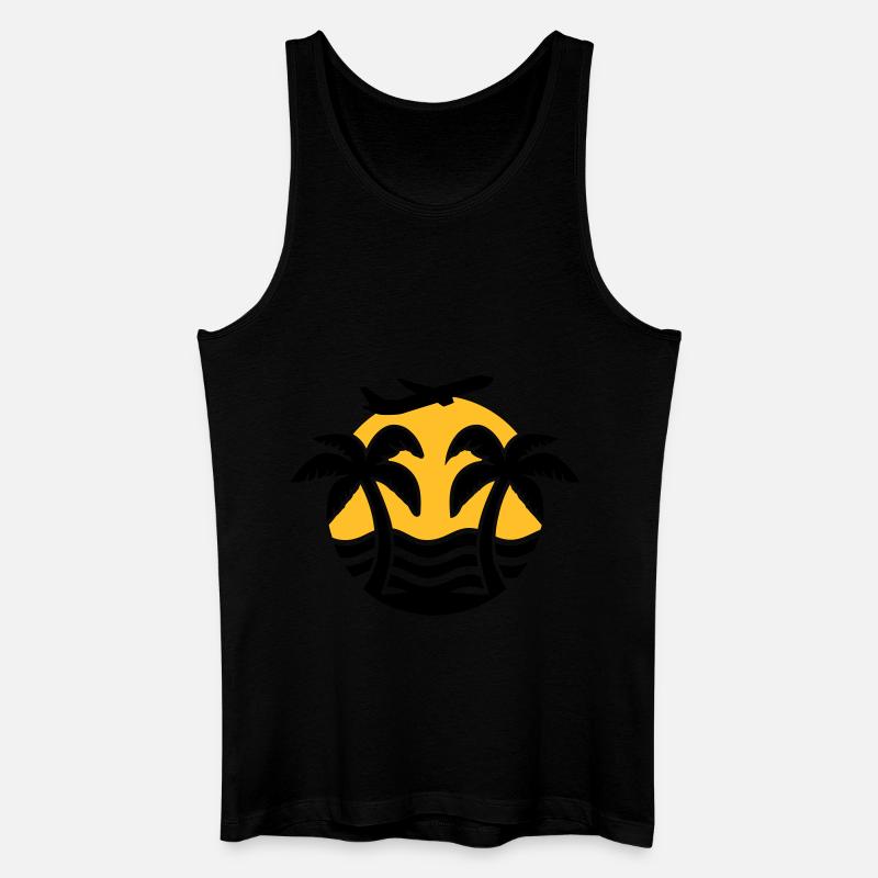 Urlaub - Männer Bio Tank Top - Schwarz
