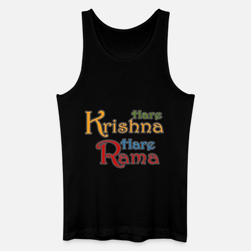 Hare Krishna Hare Rama - Männer Bio Tank Top - Schwarz