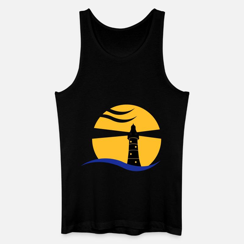 leuchtturm_02 - Männer Bio Tank Top - Schwarz