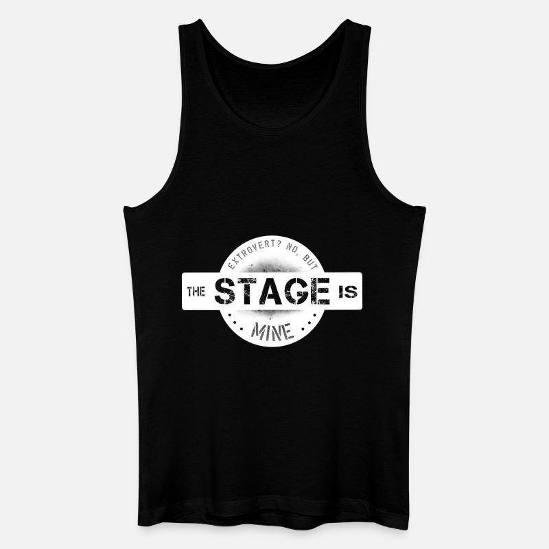 extrovertiert Mittelpunkt - Männer Bio Tank Top - Schwarz