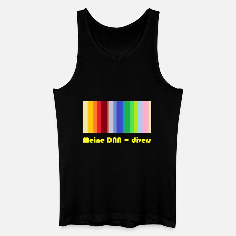 meine DNA = divers - Männer Bio Tank Top - Schwarz
