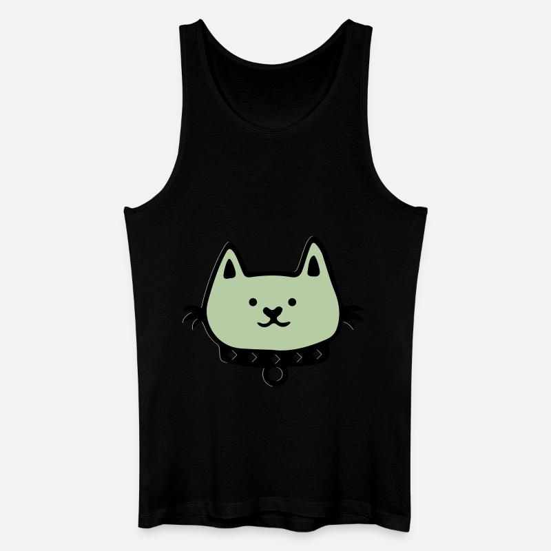 cat comic - Männer Bio Tank Top - Schwarz