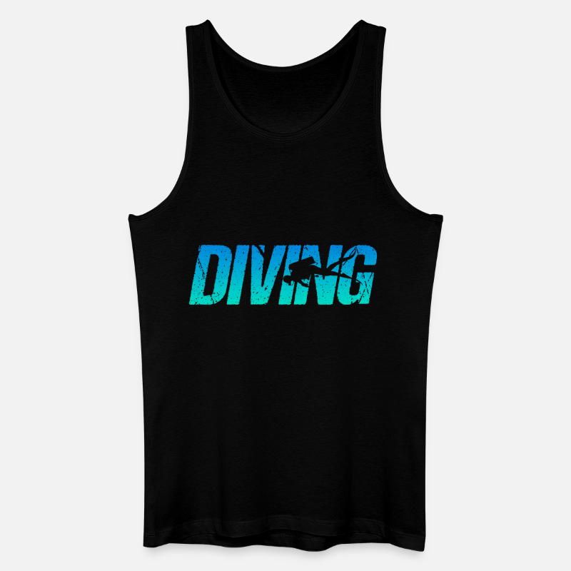 Tauchen - Männer Bio Tank Top - Schwarz
