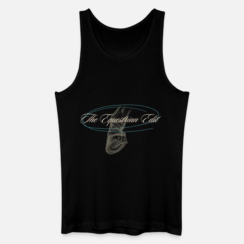 Pferdehuf The Equestrian Edit - Männer Bio Tank Top - Schwarz