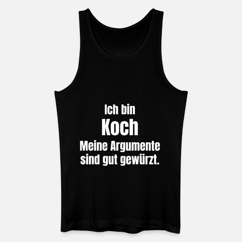 Ich bin Koch - Männer Bio Tank Top - Schwarz