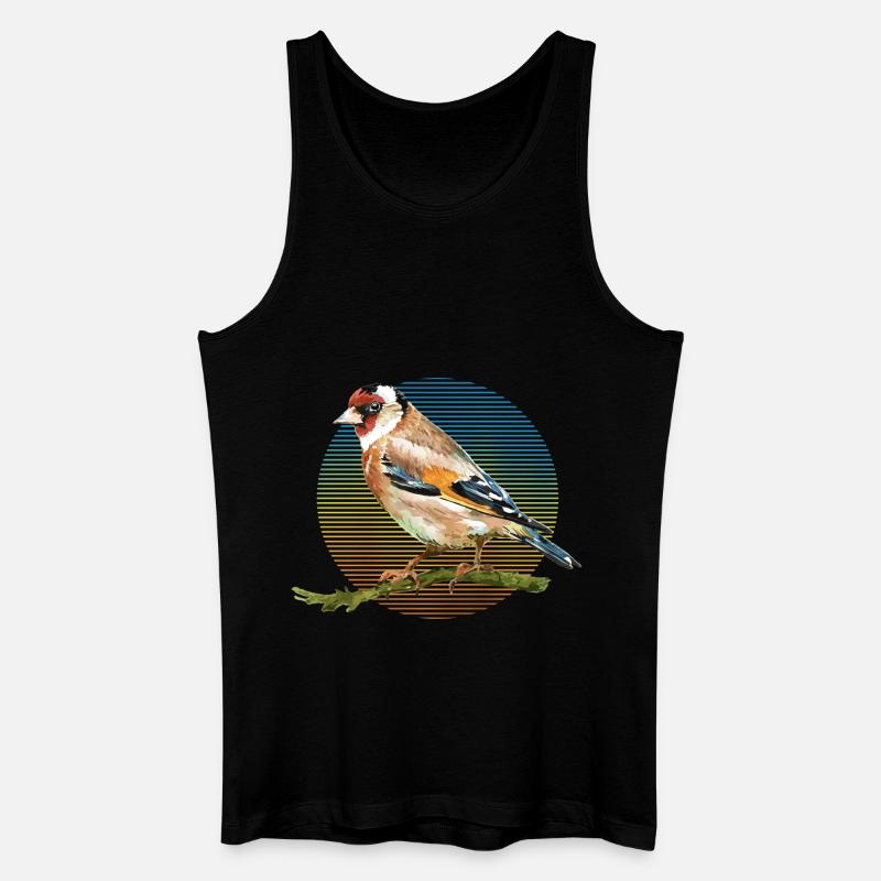 Bunter Vogel - Männer Bio Tank Top - Schwarz