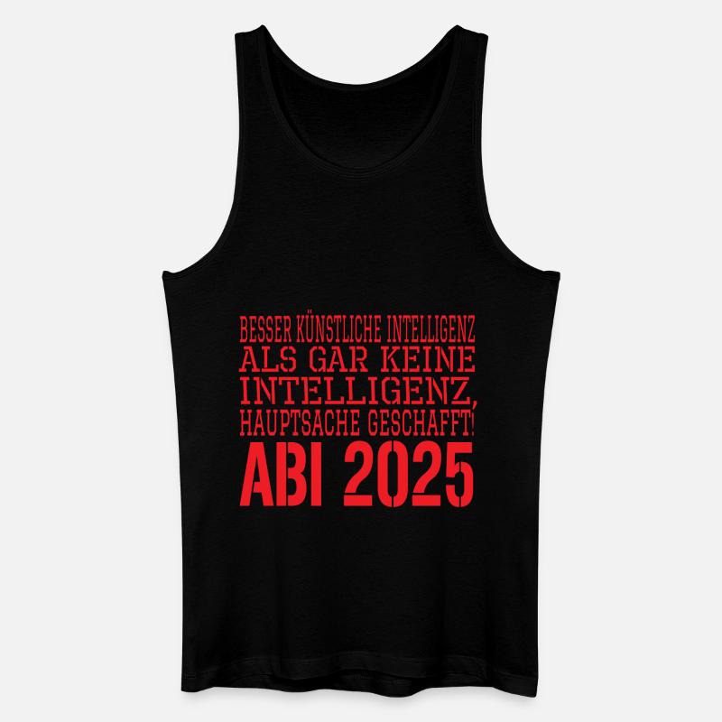 Abi Spruch 2025 - Männer Bio Tank Top - Schwarz