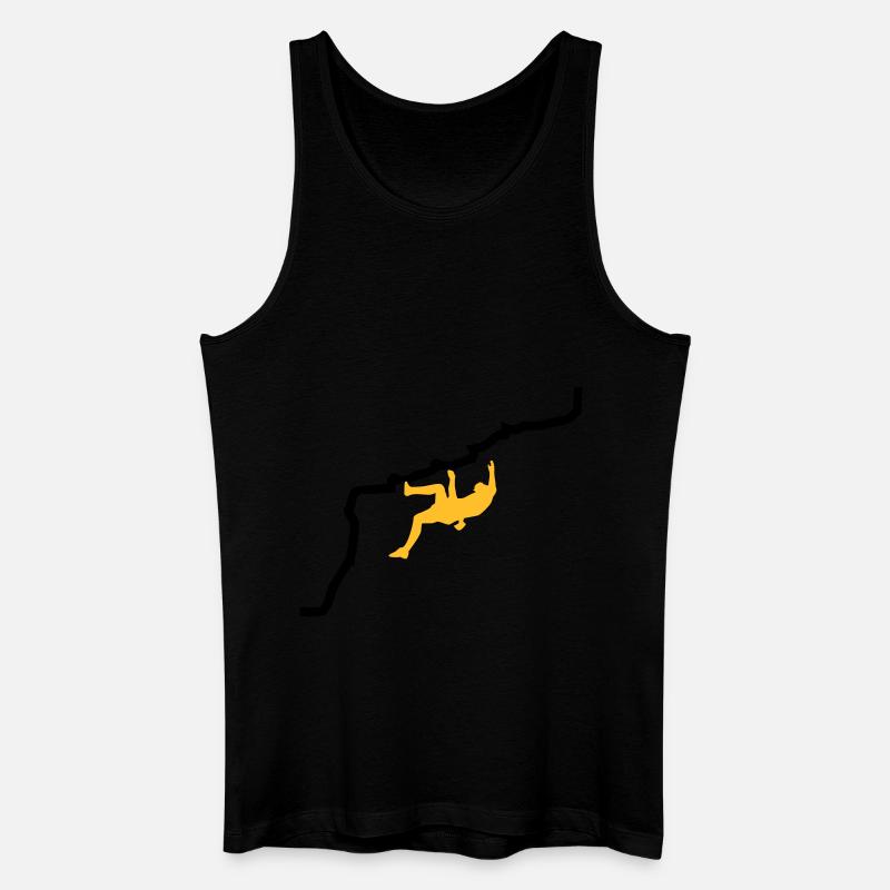 Klettern - Männer Bio Tank Top - Schwarz