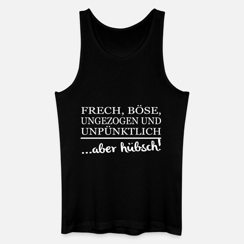 ...aber hübsch! - Männer Bio Tank Top - Schwarz