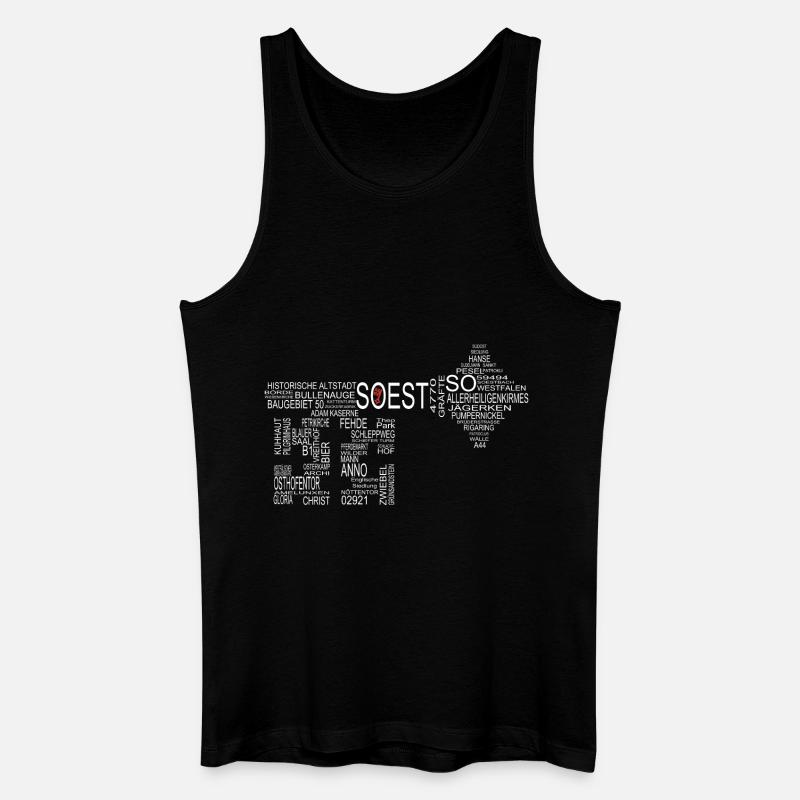 Soester Schlüssel Dunkel - Männer Bio Tank Top - Schwarz