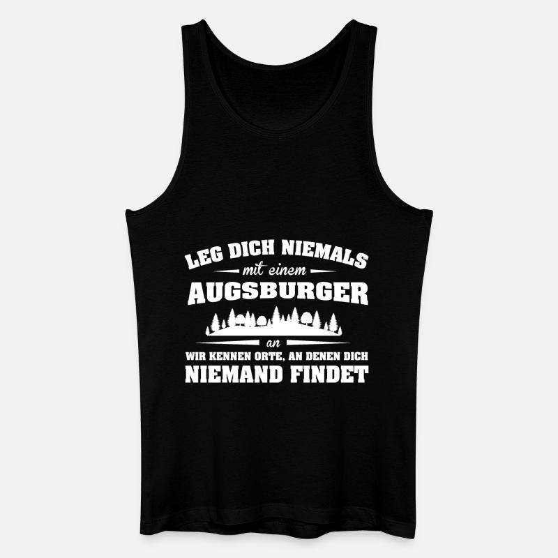 Städte Augsburger LDN - Männer Bio Tank Top - Schwarz