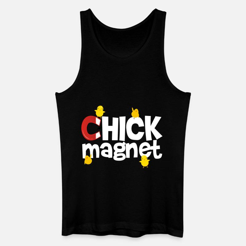 chick magnet - Männer Bio Tank Top - Schwarz