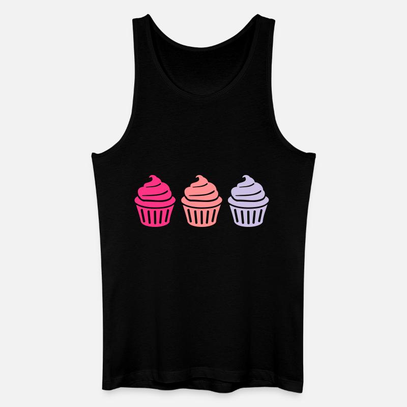 Cupcake - Männer Bio Tank Top - Schwarz
