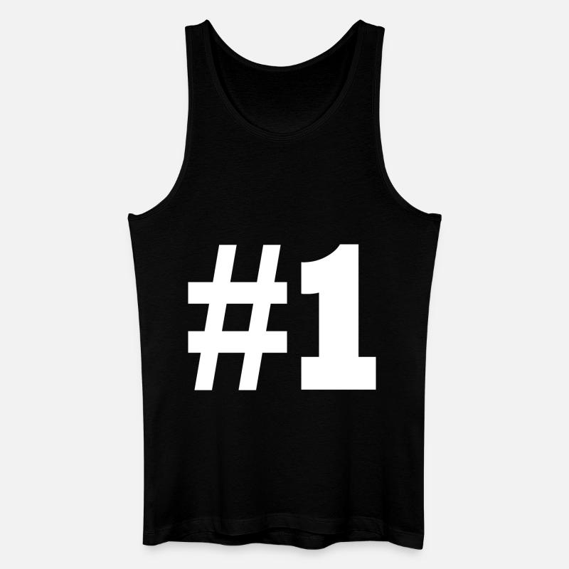 #1 - Männer Bio Tank Top - Schwarz