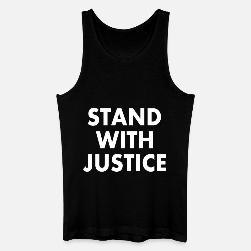 Stand with justice - Männer Bio Tank Top - Schwarz