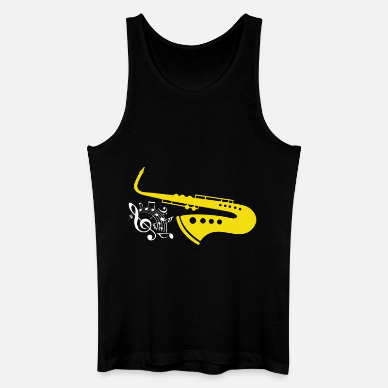 Saxophon Saxophon Saxophon - Männer Bio Tank Top - Schwarz