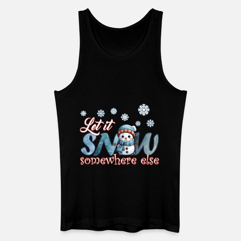Let it snow - Männer Bio Tank Top - Schwarz