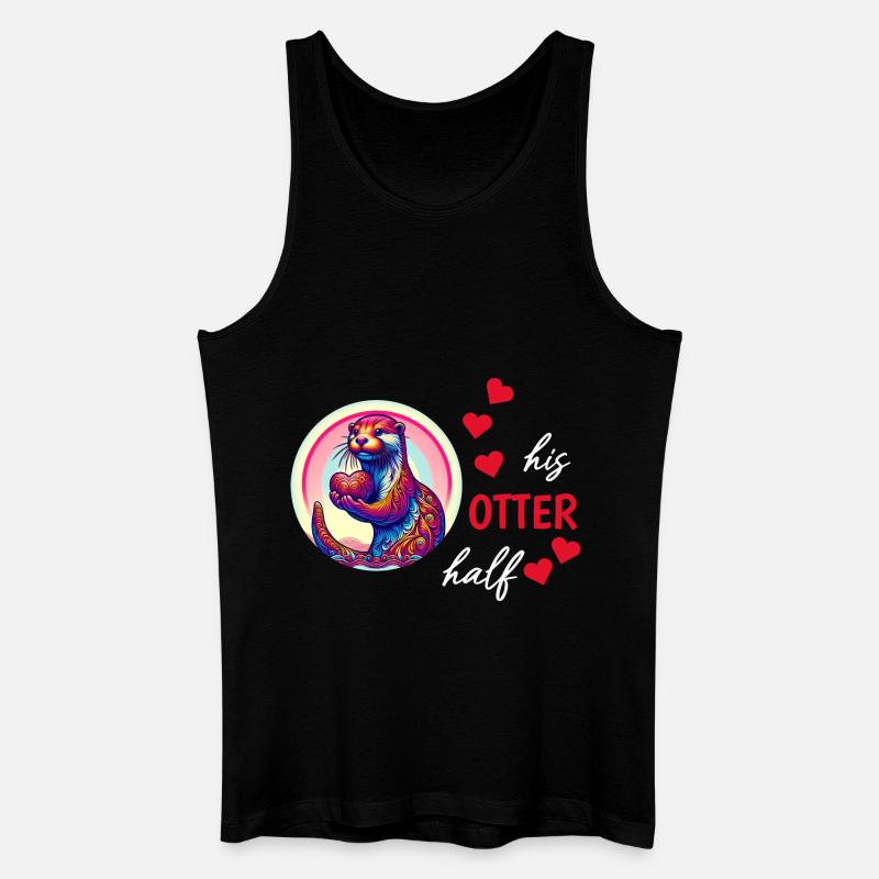 Otter half liebe geschenk - Männer Bio Tank Top - Schwarz
