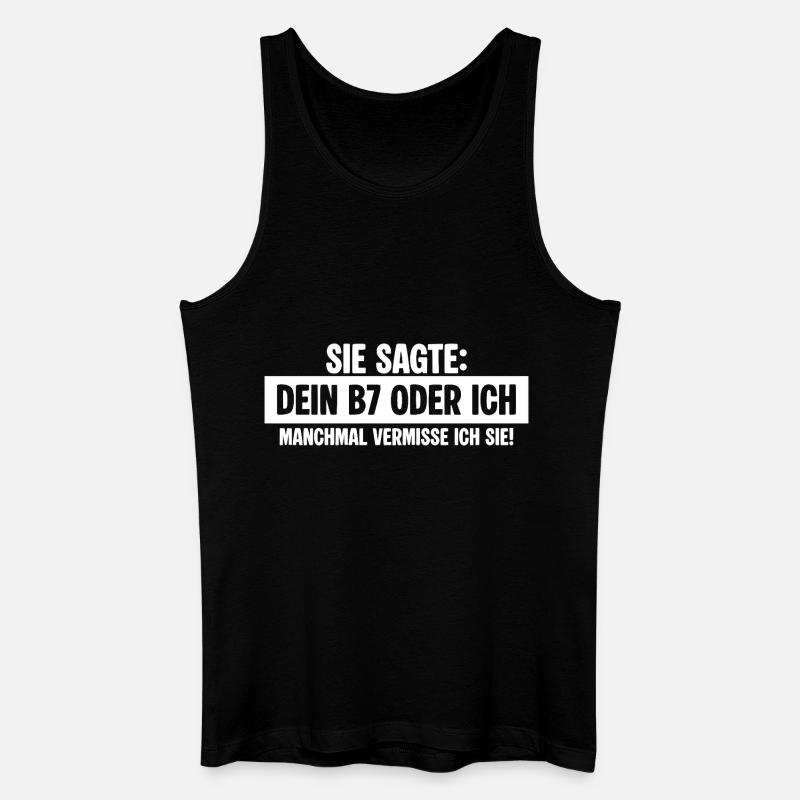 B7 Exfreundin - Männer Bio Tank Top - Schwarz