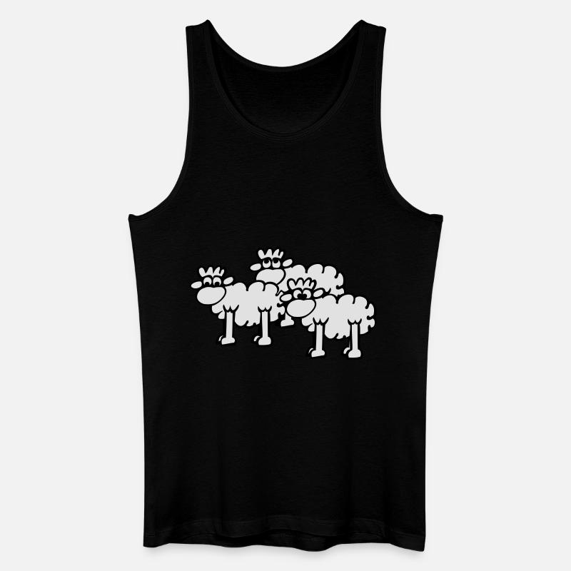 Schafe - Männer Bio Tank Top - Schwarz