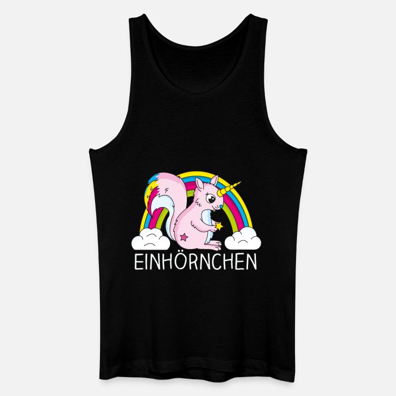 Einhoernchen - Männer Bio Tank Top - Schwarz