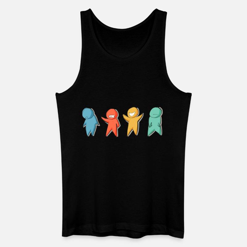 4 Feelings - Männer Bio Tank Top - Schwarz
