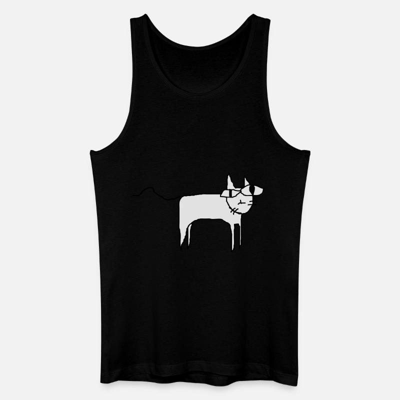 Katze - Männer Bio Tank Top - Schwarz