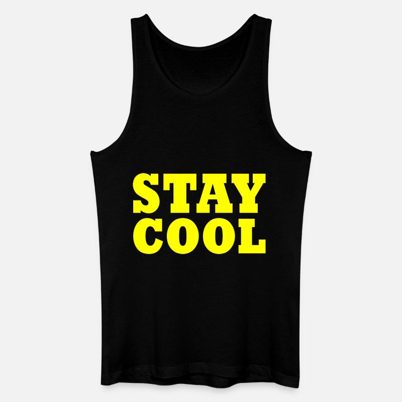 Stay cool - Männer Bio Tank Top - Schwarz