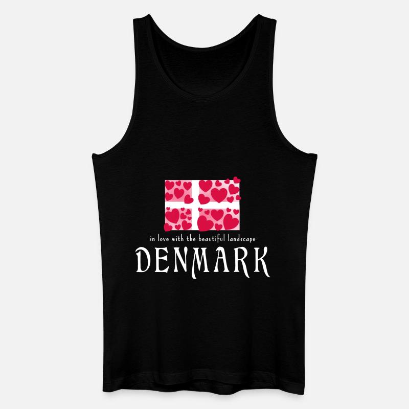 Denmark Dänemark Danmark - Männer Bio Tank Top - Schwarz