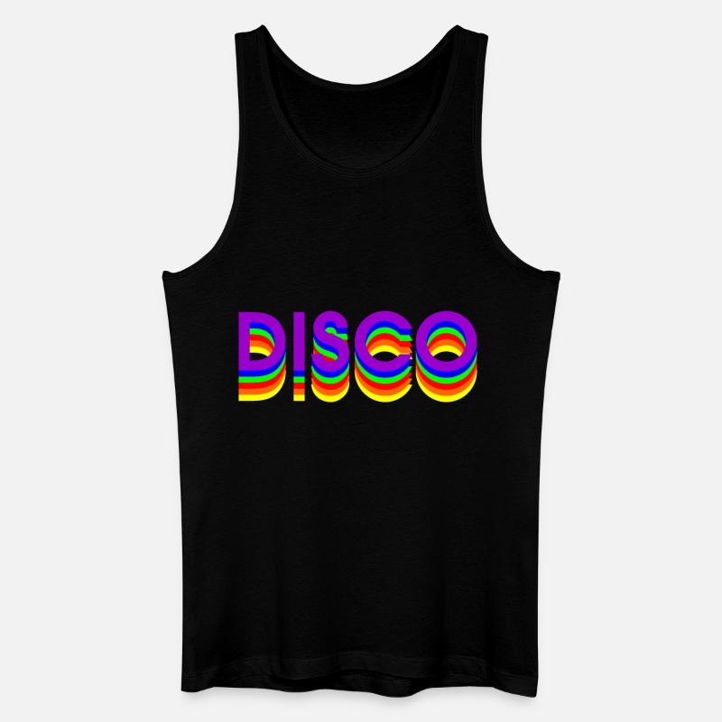 80er DISCO DANCE - Männer Bio Tank Top - Schwarz
