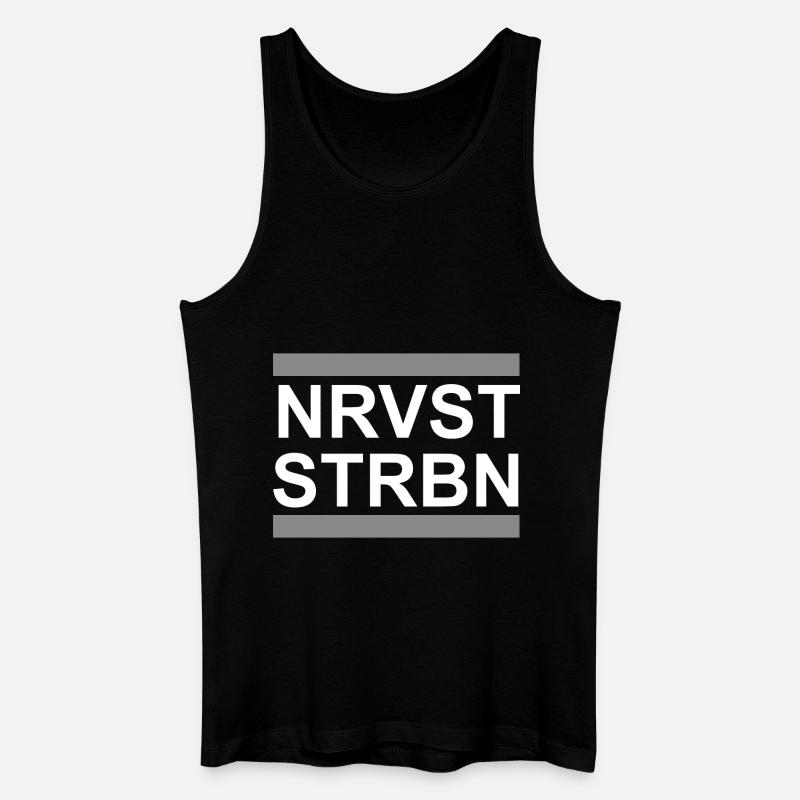 NRVST STRBN grau - Männer Bio Tank Top - Schwarz